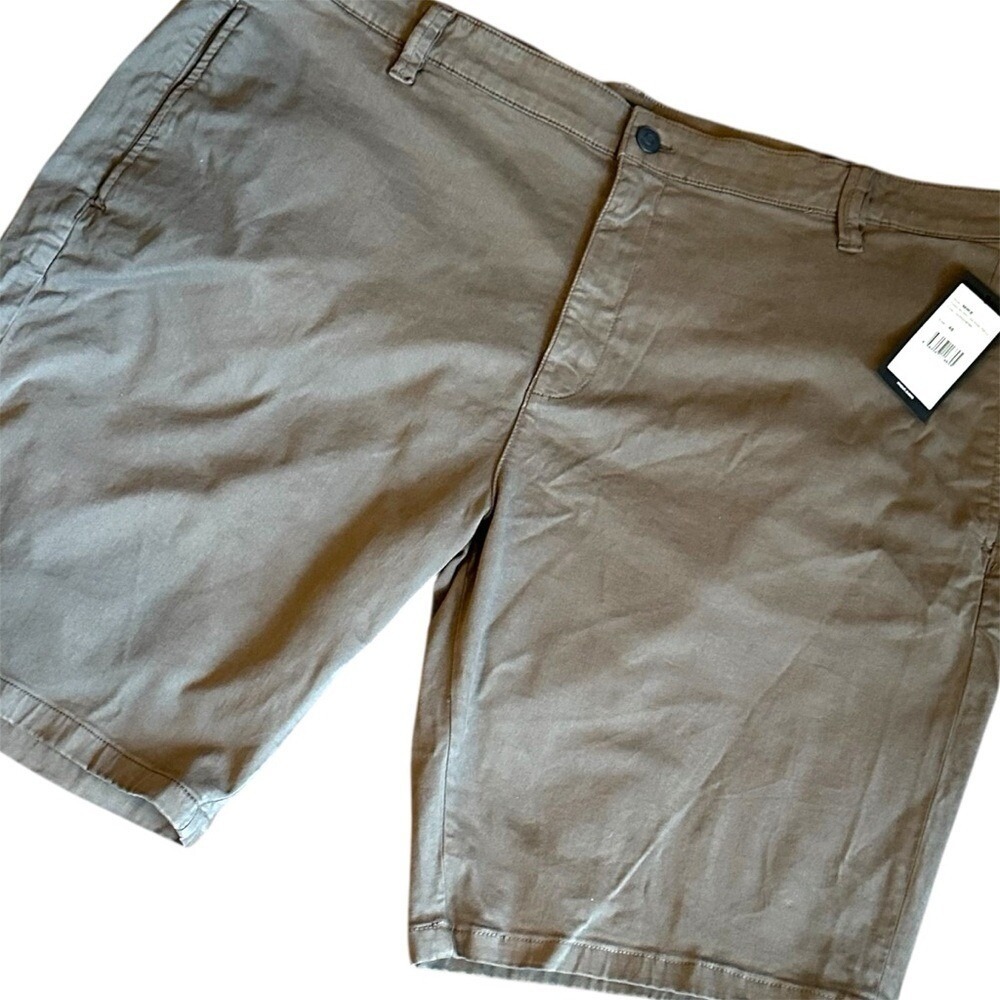 Mavi‎ Shorts NWT Mens 48 Morel Brown Mike Sateen Twill Chino Stretch Casual
